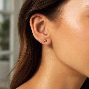 10K Yellow Gold 4mm Ball Stud Earrings