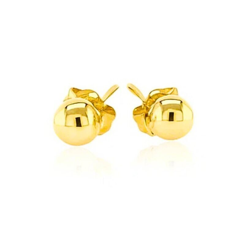 10K Yellow Gold Classic 4mm Ball Stud Earrings