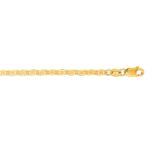 10k Gold Mariner Link Anklet 2.3mm 10 Inch
