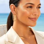 10k Yellow Gold 2mm x 40mm Hoop Earrings