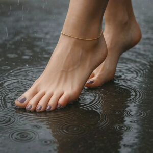 10k Yellow Gold Dainty Sparkle Anklet 1.5mm