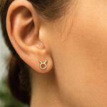 14K Gold Taurus Stud Earrings 14K Gold Taurus Stud Earrings