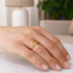 14K Gold Yellow Simple Snake Ring