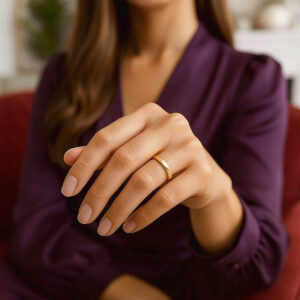 14K Yellow Gold 3mm Comfort Fit Wedding Band for Women