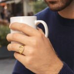 14K Yellow Gold Horseshoe Ring for Men