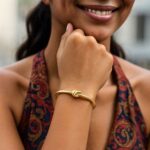 14K Yellow Gold Love Knot Cuff Bangle 5.5mm 14K Yellow Gold Love Knot Cuff Bangle 5.5mm