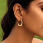 14K Yellow Gold Round Rope Texture Graduated Hoop Earrings 22mm