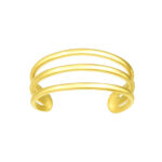14K Yellow Gold Three Row Plain Simple Toe Ring