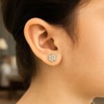 14k Gold Flower Childrens Stud Earrings 5mm Screw Back