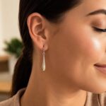 14k Rose Gold Long Teardrop Dangling Earrings 14k Rose Gold Long Teardrop Dangling Earrings