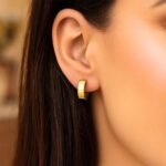 14k Two-Tone Gold Small Reversible Hinged Hoop Earrings