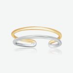 14k Two-Tone Gold Toe Ring with a Fancy Open Work Design