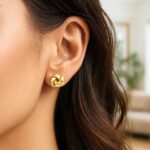 14k Yellow Gold Classic Love Knot Stud Earrings for Women 14k Yellow Gold Classic Love Knot Stud Earrings for Women