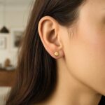 14k Yellow Gold Flat Round Stud Earrings 5.5mm