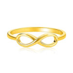 14k Yellow Gold Simple Dainty Infinity Ring