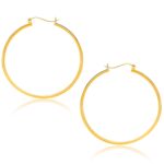 14k Gold Polished Hoop Earrings (1.5x40mm) 14k Gold Polished Hoop Earrings (1.5x40mm)