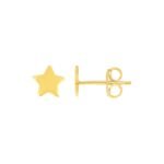 14k Gold Stud Earrings with Stars (6.5mm)