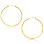 10k Gold Polished Hoop Earrings (1.5x40mm) 10k Gold Polished Hoop Earrings (1.5x40mm)