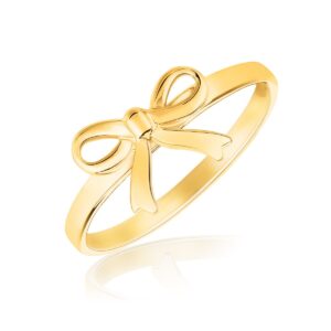 Gold Bow Ring 14k Yellow