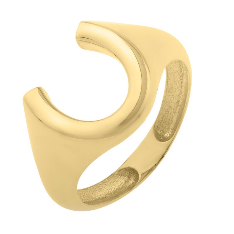 14K Yellow Gold Horseshoe Ring