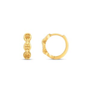 Oval Mariner Huggies 14k Yellow Gold