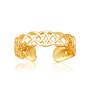 14k Yellow Gold Celtic Knot Toe Ring