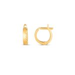 Huggie Hoops 14k Gold Textured (3x10mm)