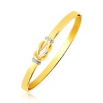 Intertwined Knot Slip Bangle in 14k Two-Tone Gold (5.00 mm)