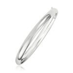 14k White Gold Polished Simple 5mm Bangle