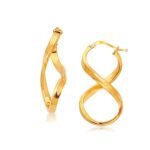 14k Gold Infinity Drop Earrings