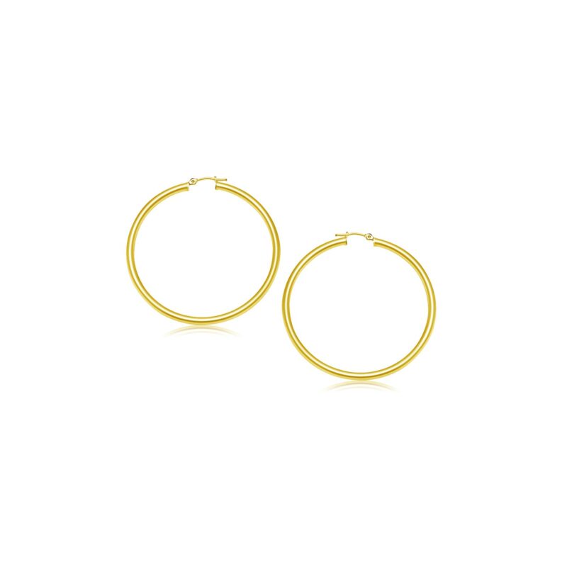 Tiny Hoop Earrings 14k Gold 3mm (3x15mm)