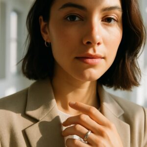 14k White Gold Comfort Fit Wedding Band (5.00 mm) for ladies promise