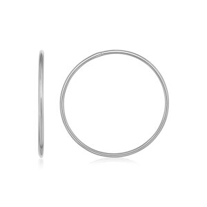 Endless Hoop Earrings in 14k White Gold (1.2x30mm)