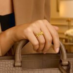 14k Yellow Gold Love Script Ring