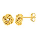 Double Love Knot Stud Earrings in 14k Yellow Gold Double Love Knot Stud Earrings in 14k Yellow Gold