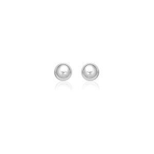 14k White Gold Classic Stud Earrings (8mm)