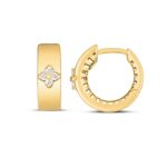 14k Gold Trilogy Diamond Clover Earrings