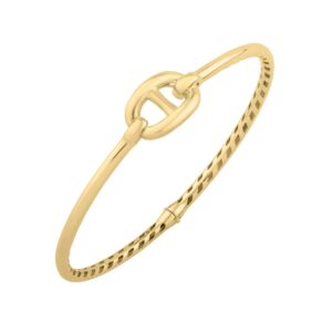 Single Mariner Link Bangle in 14K Yellow Gold (12.00 mm)