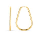 14k Gold Endless Pear Hoop Earrings