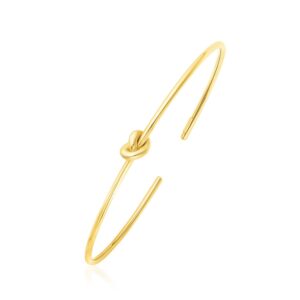 14k Gold Love Cuff Knot Bangle (5.50 mm)