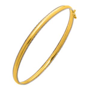 Minimalist Bangle 14K Gold Two Tone (4.10 mm)