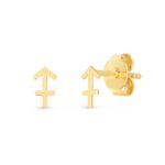 14k Gold Sagittarius Stud Earrings 14k Gold Sagittarius Stud Earrings