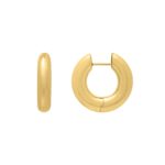 Medium Round Electroform Hoop Earrings in 14K Yellow Gold