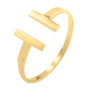 14K Gold T Bar Ring (1.50 mm)