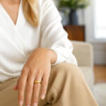 Real 14K Yellow Gold Graduated Dome Ring for Women