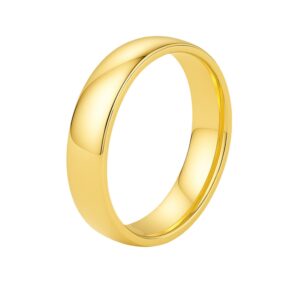 14k Yellow Gold Comfort Fit Wedding Band (5.00 mm)