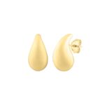 14K Yellow Gold Chunky Raindrop Studs Earrings
