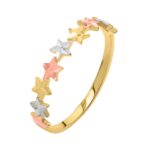 Tri color Star Ring in 10K Gold Tri color Star Ring in 10K Gold