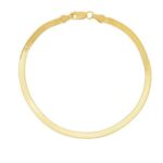 REal 14k yellow Gold Herringbone Anklet Super Flex 10 Inch
