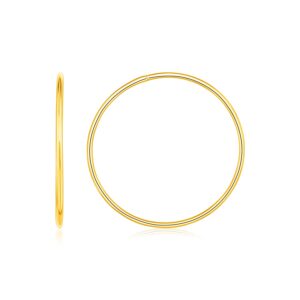 Endless Hoop Style Earrings in 14K Yellow Gold (1.2x30mm)